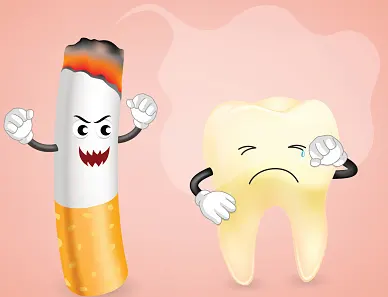 تاثیر سیگار بر روی دندان ها