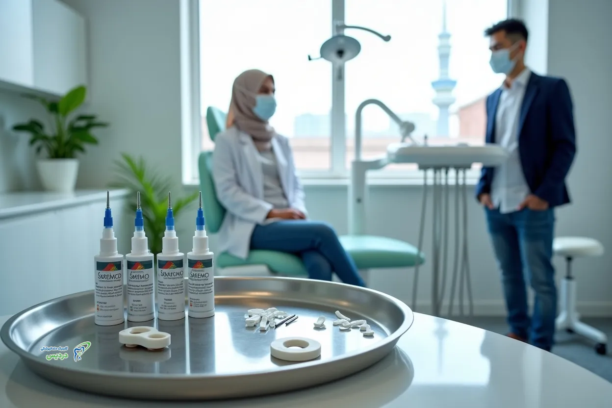 نمونه طیف رنگی و لایه‌گذاری کامپوزیت سارمکو برای دندان‌های قدامی