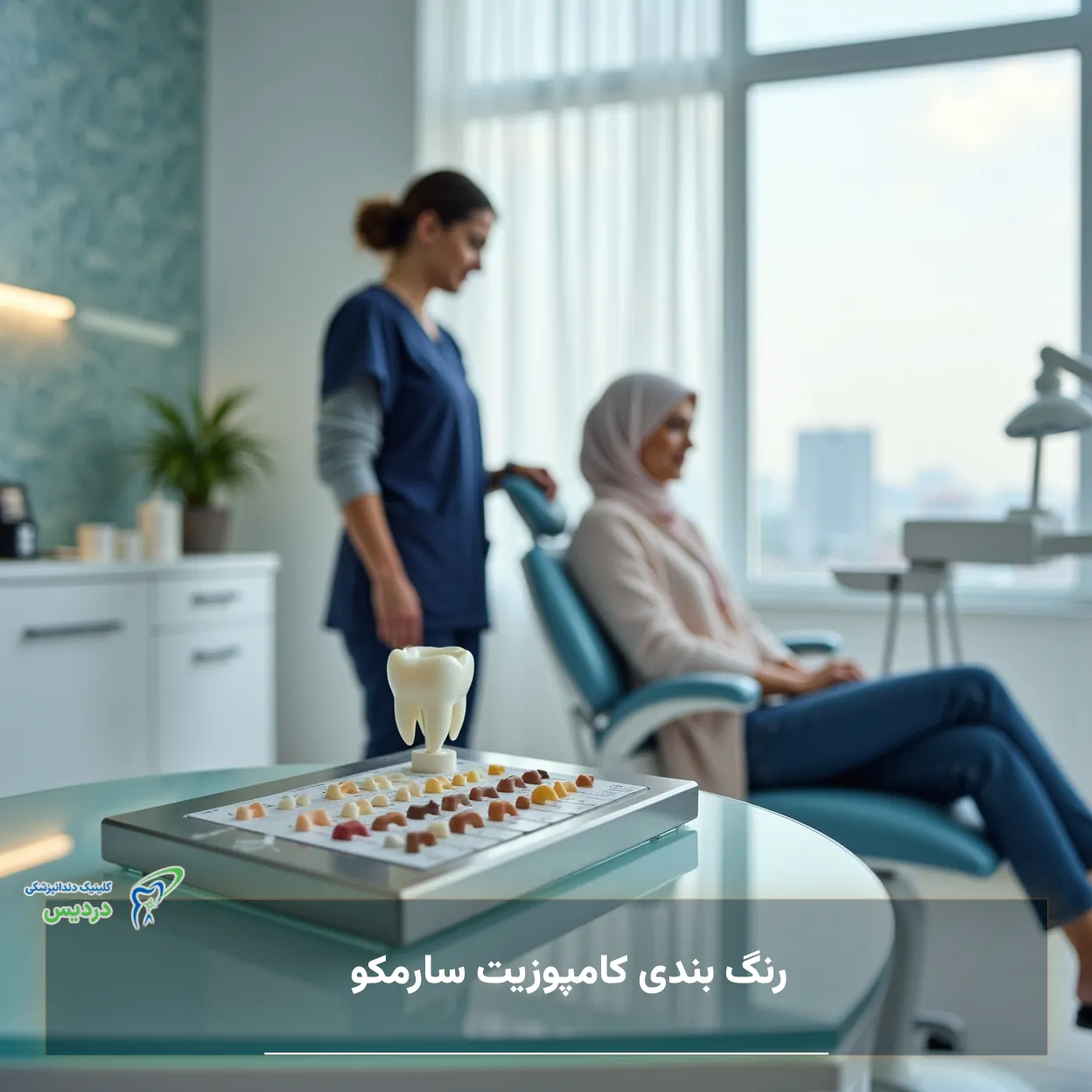 رنگ بندی کامپوزیت سارمکو - راهنمای کامل شید و انتخاب رنگ