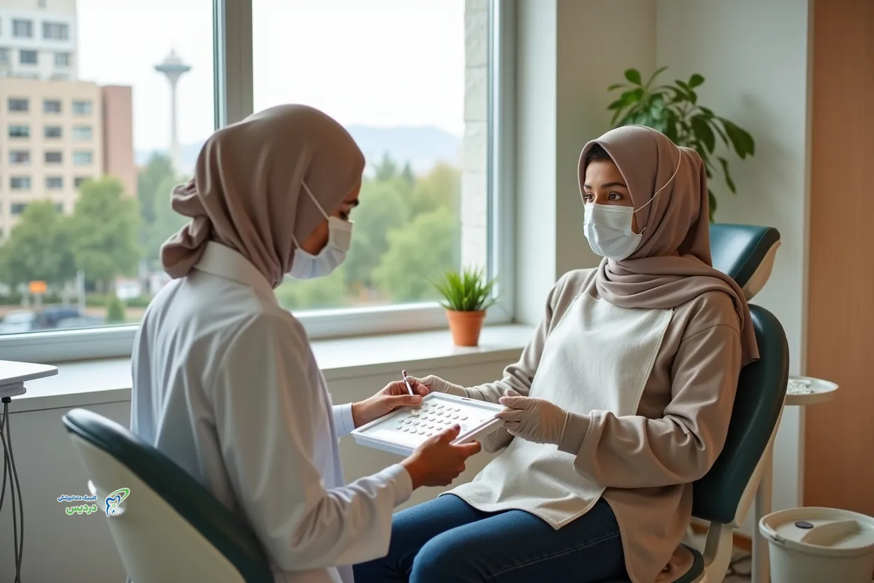 طراحی لبخند و انتخاب رنگ در کامپوزیت دندان سعادت آباد