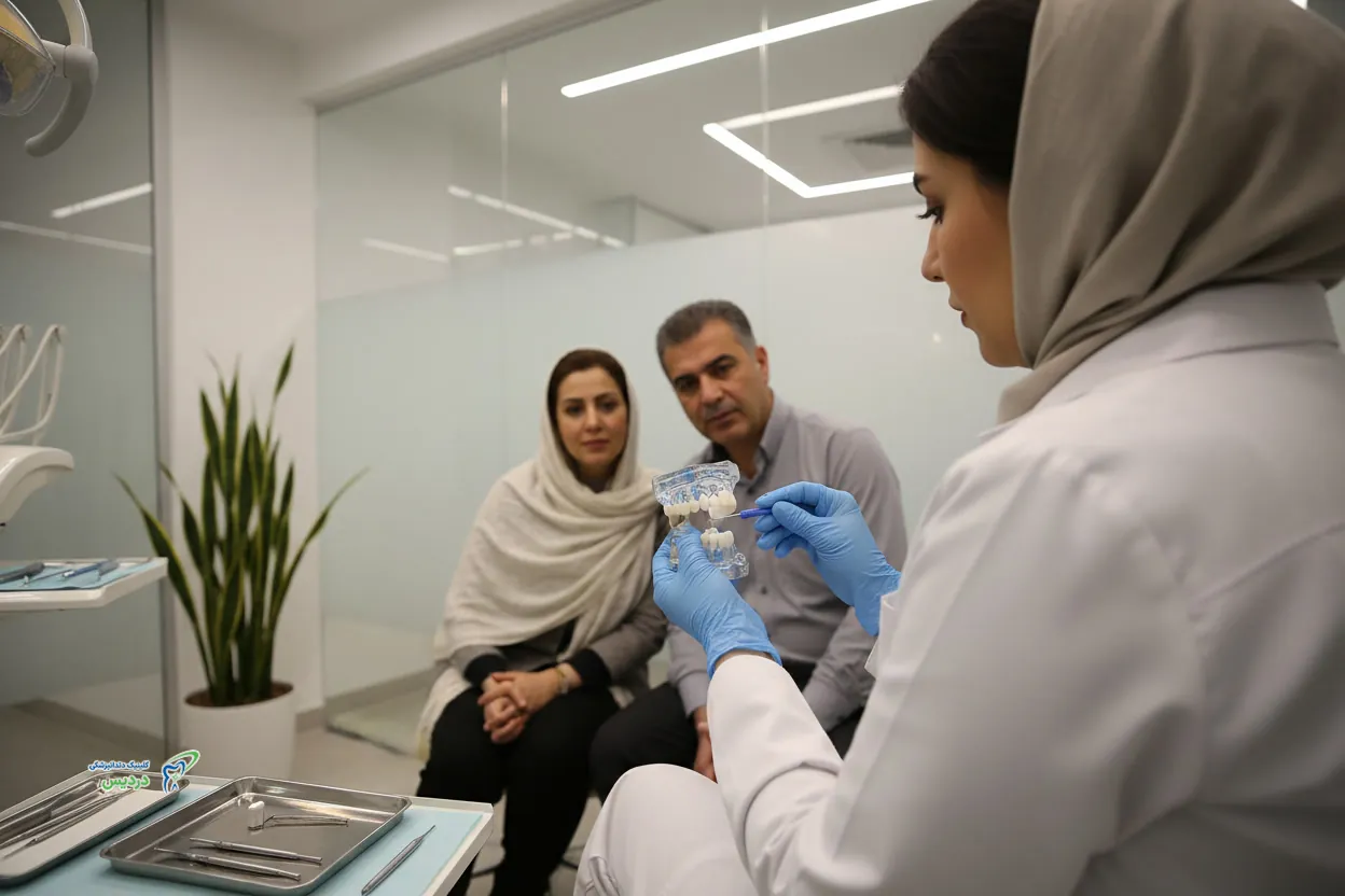 تمیز کردن ایمپلنت در بلندمدت با مسواک و ابزار بین دندانی