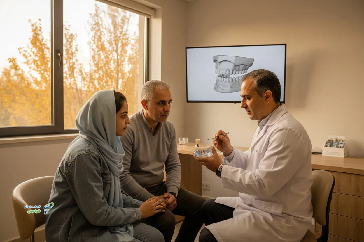 پر کردن موقت جای خالی دندان کشیده شده تا زمان ایمپلنت