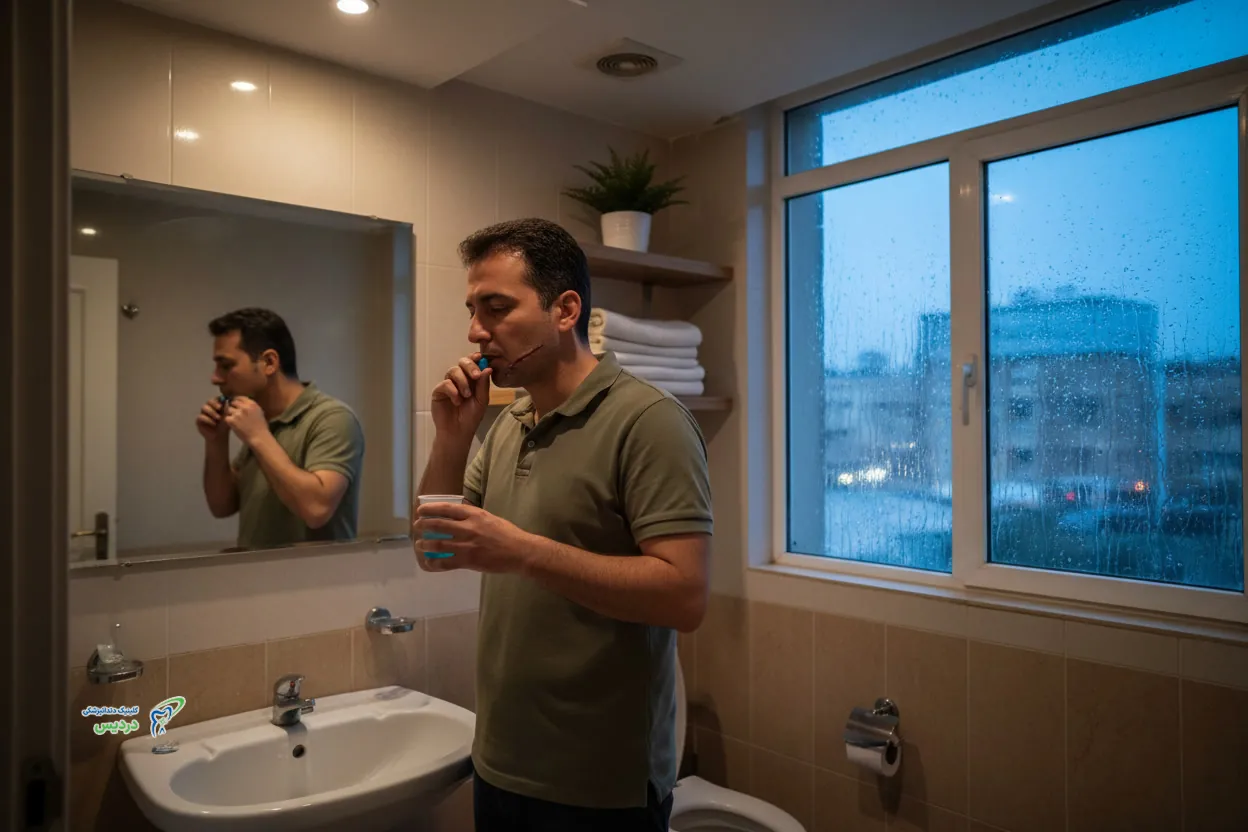 روش صحیح استفاده از دهانشویه بعد از ایمپلنت بدون آسیب به بخیه و لثه