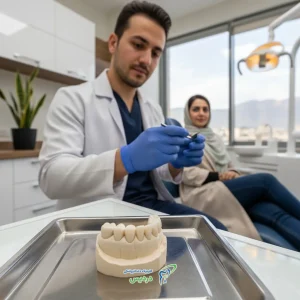 روکش دندان متصل به هم