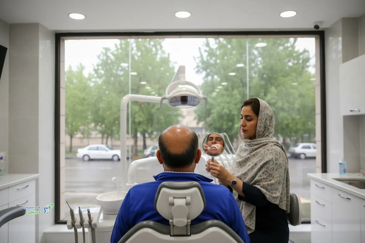 قالب گیری و روکش موقت در مراحل روکش دندان جلو
