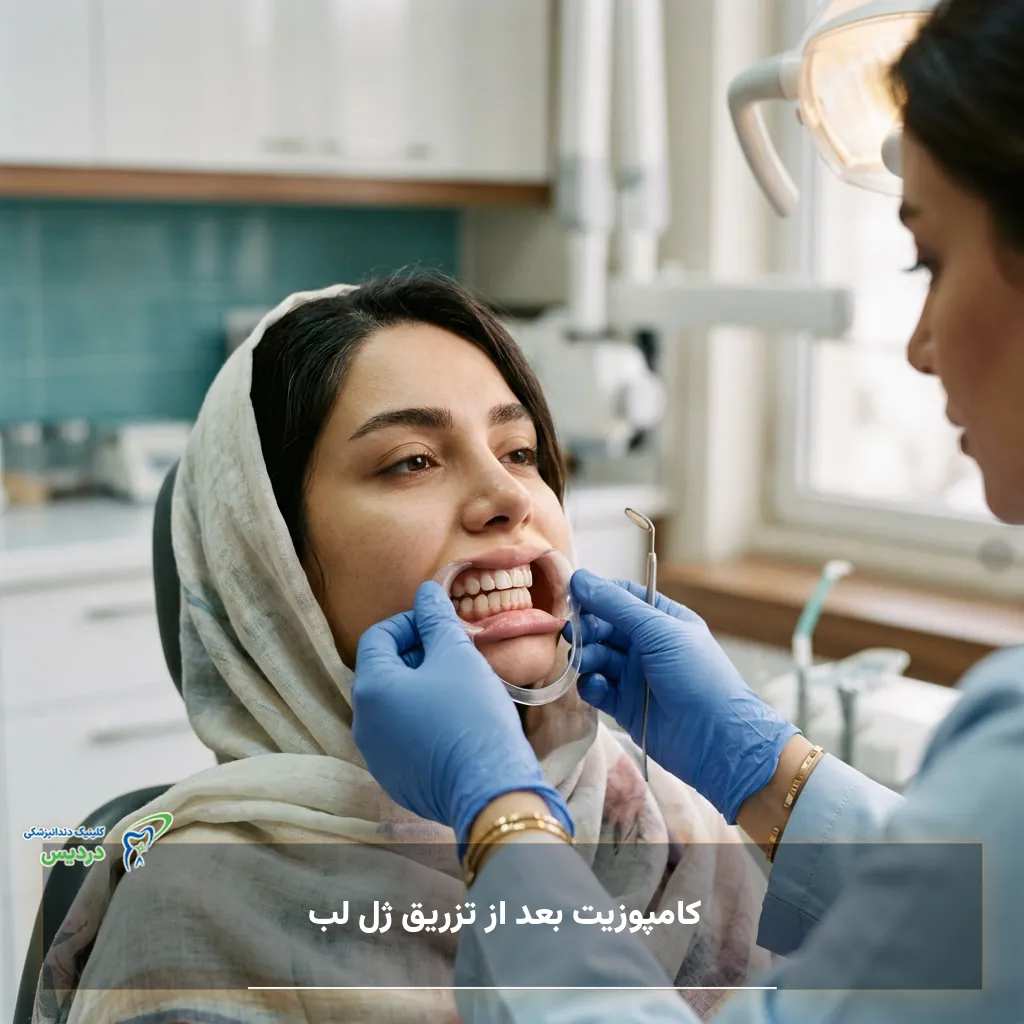 زمان مناسب انجام کامپوزیت پس از تزریق ژل لب